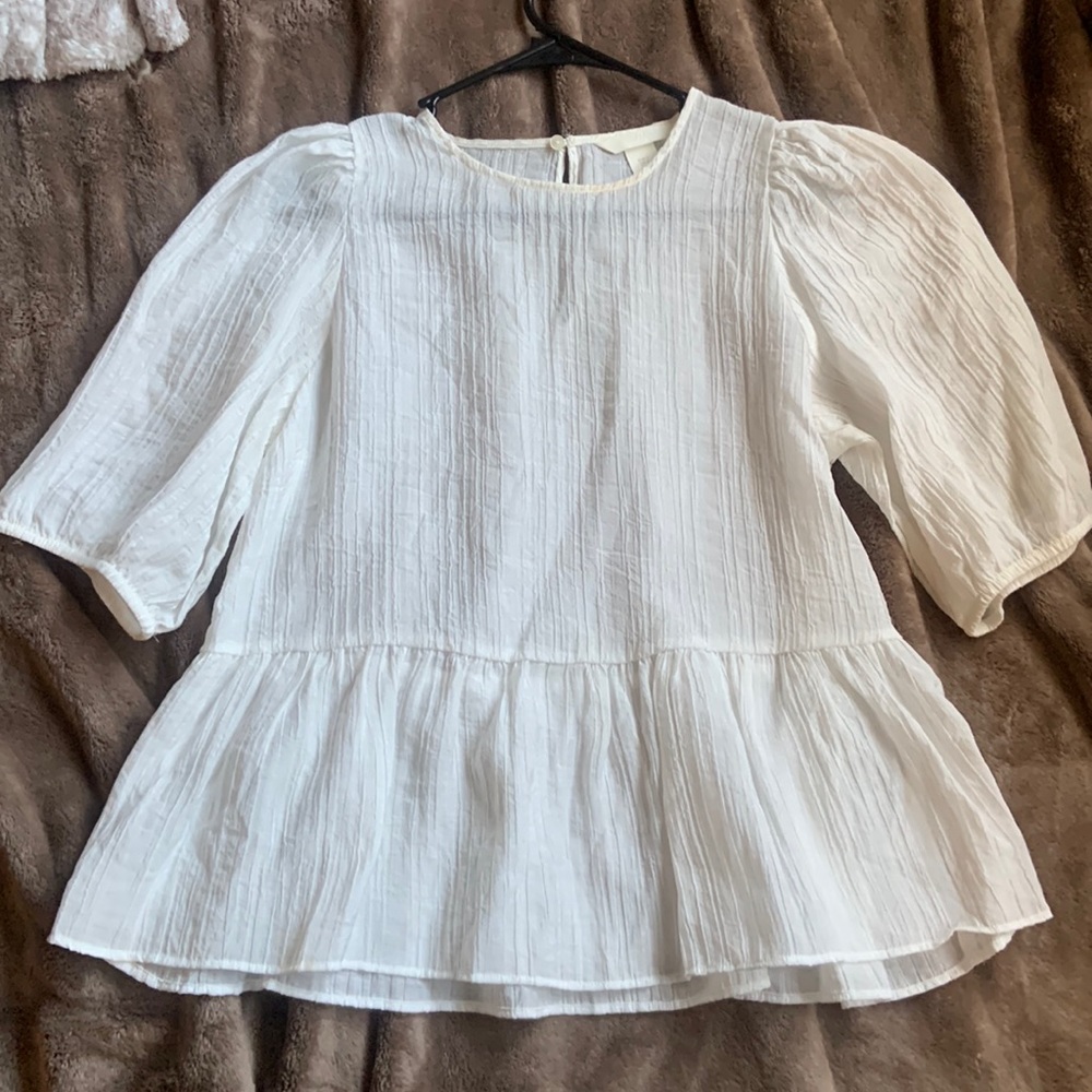 White sheer blouse